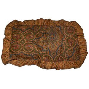 Vintage Ralph Lauren Elizabeth Paisley King Sham Ruffled Pillowcase 1 Piece